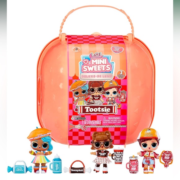 L.O.L. Surprise! DELUXE ❤️ Mini Sweets Tootsie w/3 Dolls, Accessories & Case NEW - Picture 1 of 10